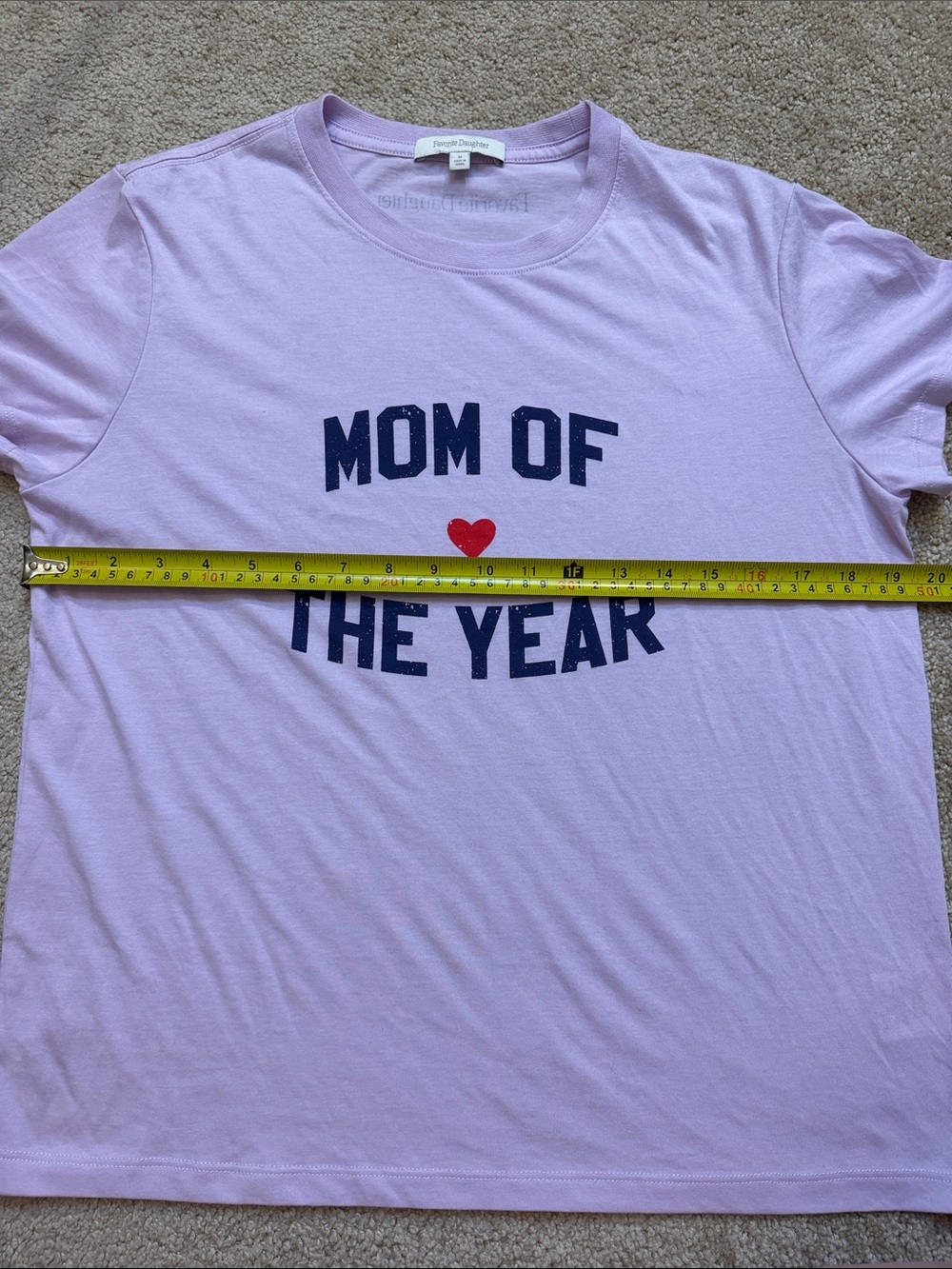 Favorite Daughter Mom Of The Year Tee - Wisteria Pink Size Medium - Picture 10 of 14